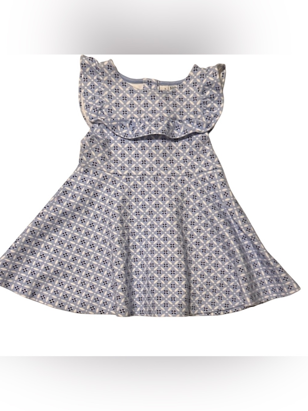Janie and Jack Blue Geometric Baby Dress